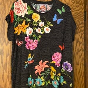 Johnny Was Sz L Colorful T-shirt $50